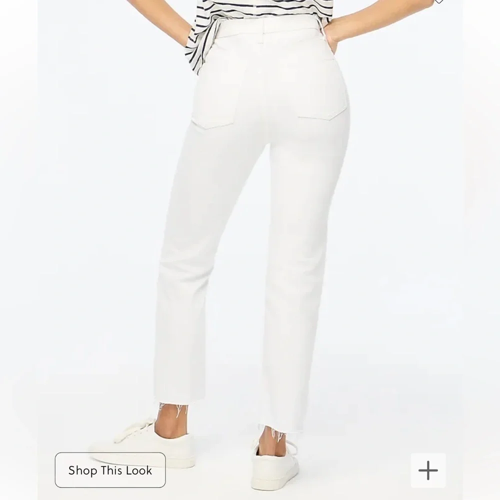 J Crew White Stovepipe Straight Jeans 29 Petite